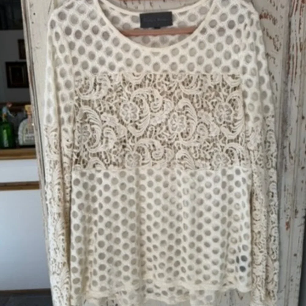 ANTHROPOLOGIE SUNDAY IN BROOKLYN INTERLUDE LACE TOP - Picture 4 of 6